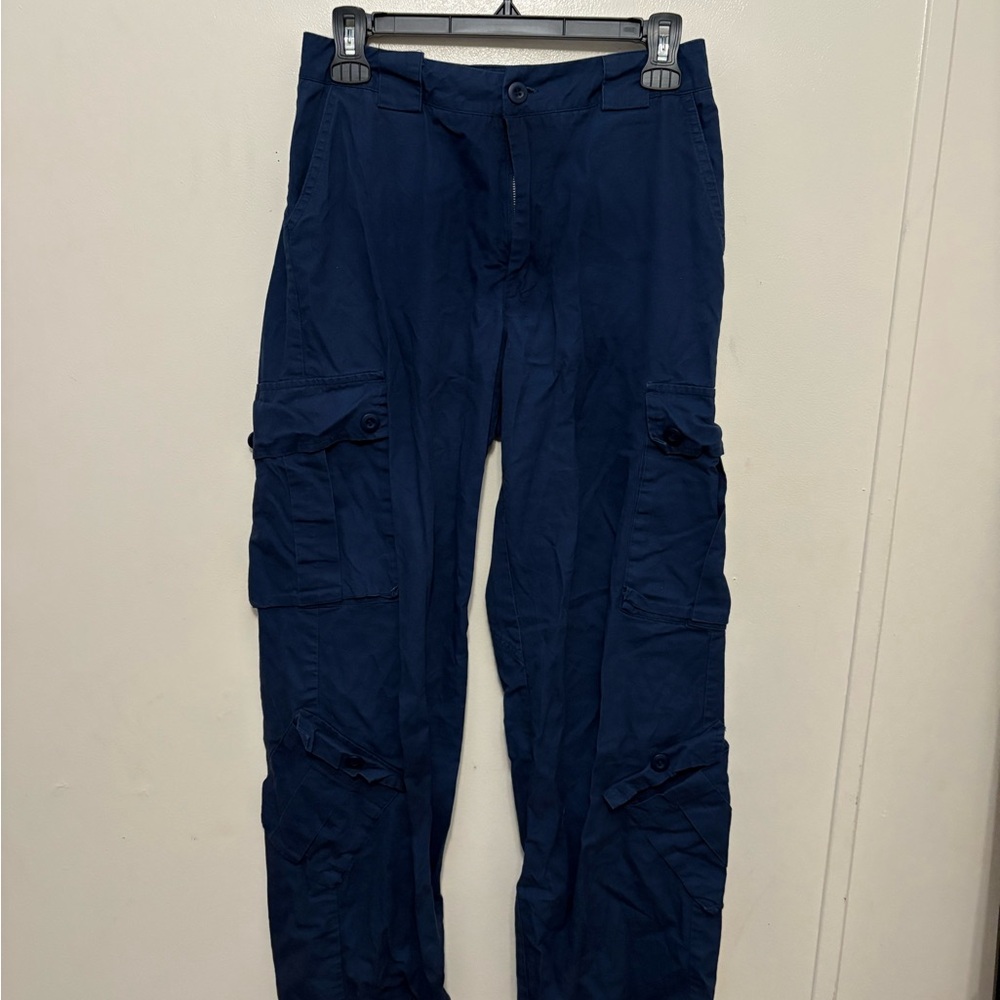 SHEIN Blue Cargo Pants with Utility Design